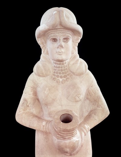 Fruchtbarkeitsgöttin aus Mari, Mittlerer Euphrat (Detail) von Mesopotamian
